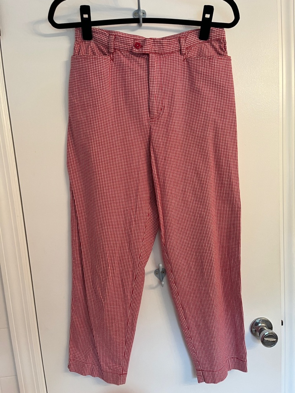 Rafaella White & Red Check pants